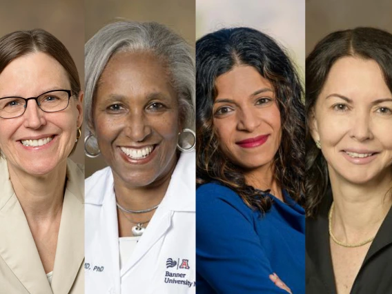 From left, Joann Sweasy, PhD, Juanita Merchant, MD, PhD, Rachna T. Shroff, MD, Clara N. Curiel, MD