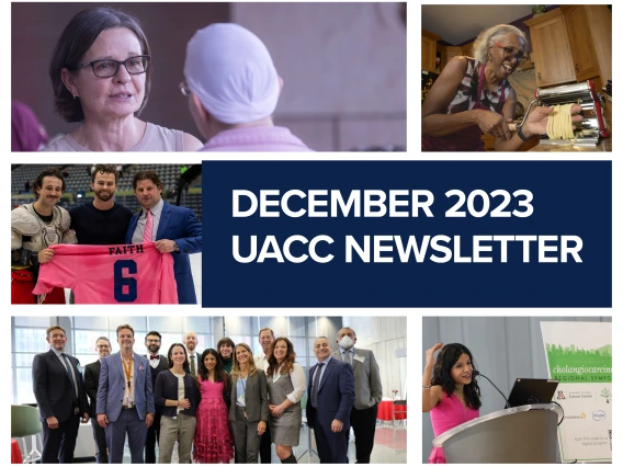 Five photos from the newsletter in a photo collage