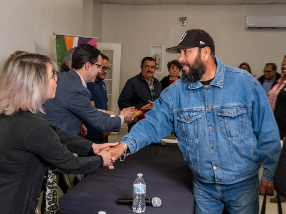 Cancer Center members presenting at a community event