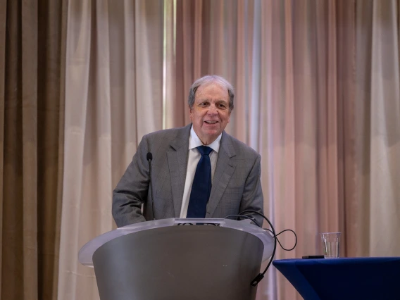 Michael D. Dake, MD, is the senior vice president for the University of Arizona Health Sciences, speaks at the symposium.