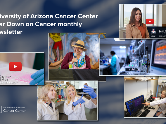 Montage of photos from the June 2024 Cancer Center external newsletter