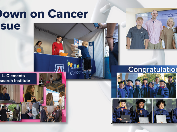 Montage of photos from the May 2024 Cancer Center external newsletter