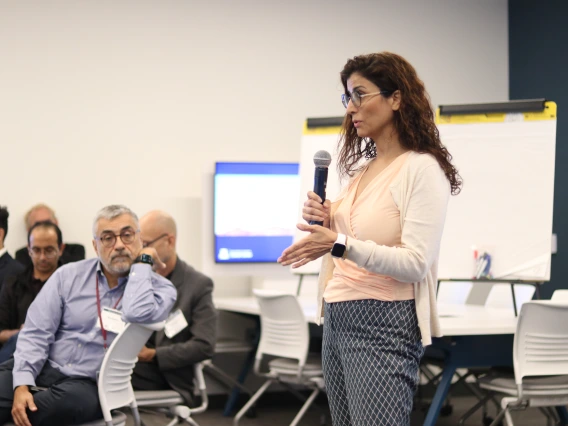 Sima Ehsani, MD, speaks during the CTOP retreat.