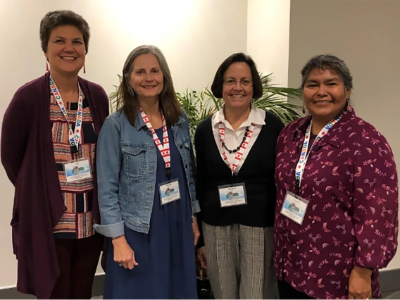 Francine Gachupin poses for a photo with three other NACP professors from Northern Arizona University and the University of Arizona