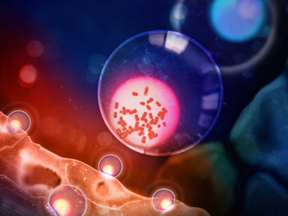 A new study suggested that healthy T cells with Y chromosomes (illustrated in the foreground) may be better equipped to fight cancererous tumors than T cells without Y 
