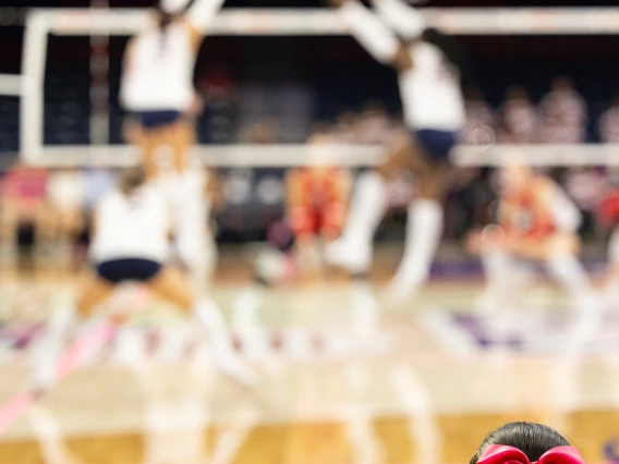 Cheerleader at UA Volleyball Game