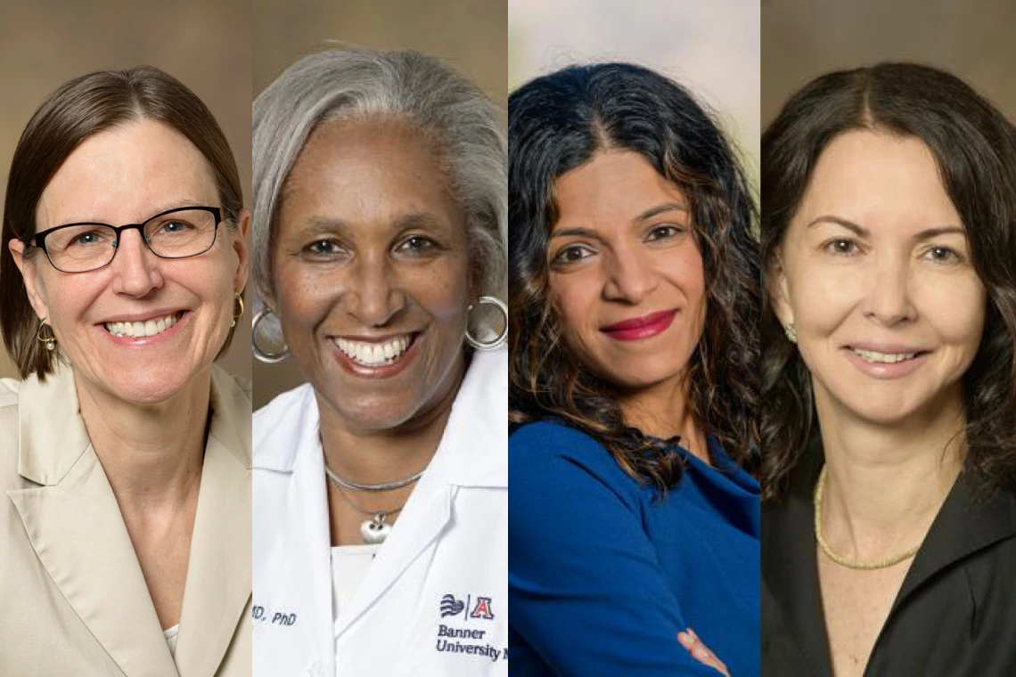 From left, Joann Sweasy, PhD, Juanita Merchant, MD, PhD, Rachna T. Shroff, MD, Clara N. Curiel, MD