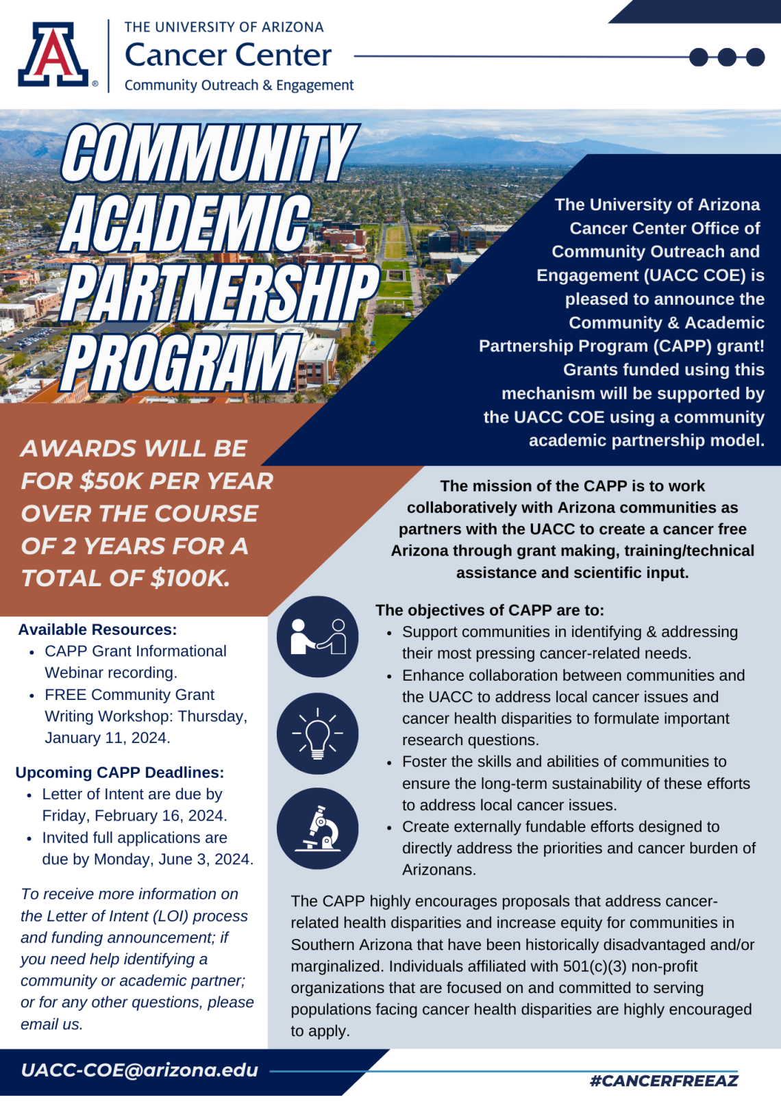 Flyer for the Community Academic Partnership Program