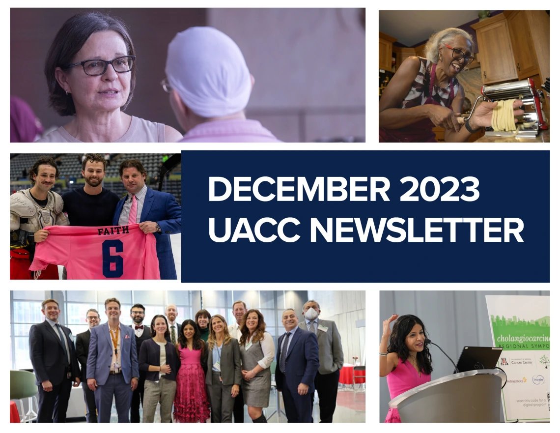 Five photos from the newsletter in a photo collage