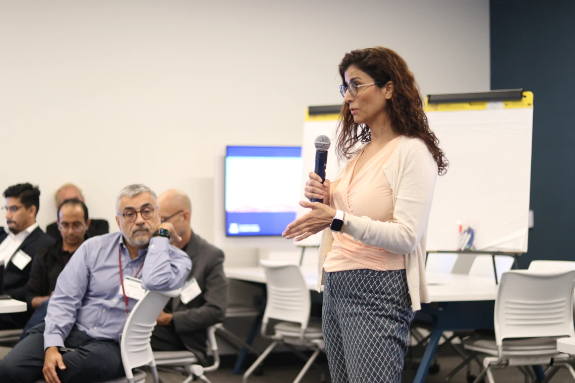 Sima Ehsani, MD, speaks during the CTOP retreat.