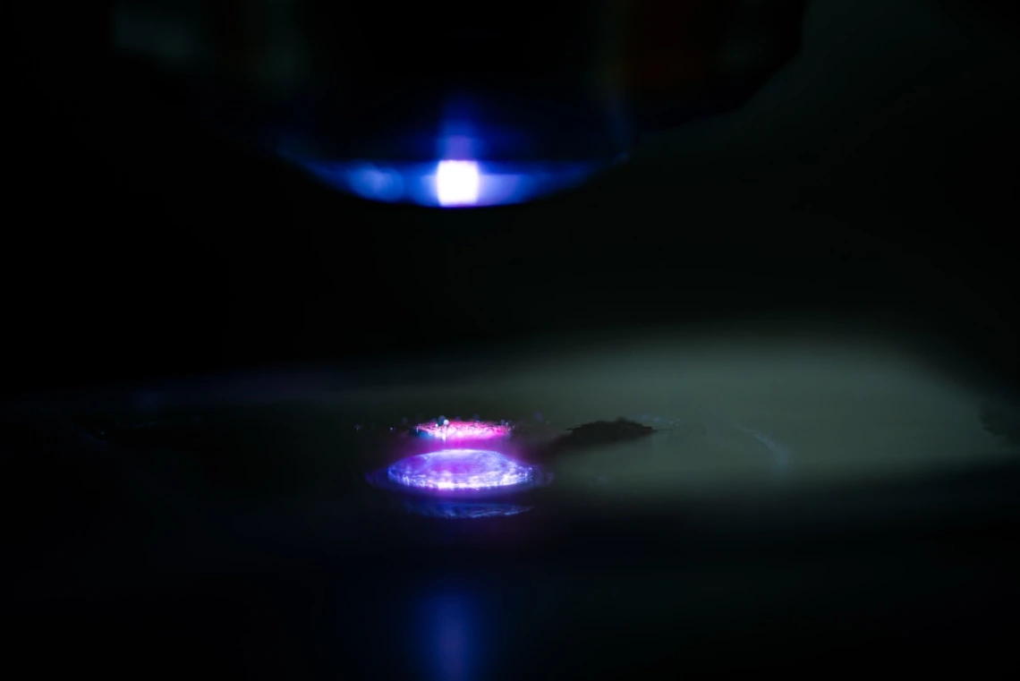 Microscope Stage Light shining through tissue