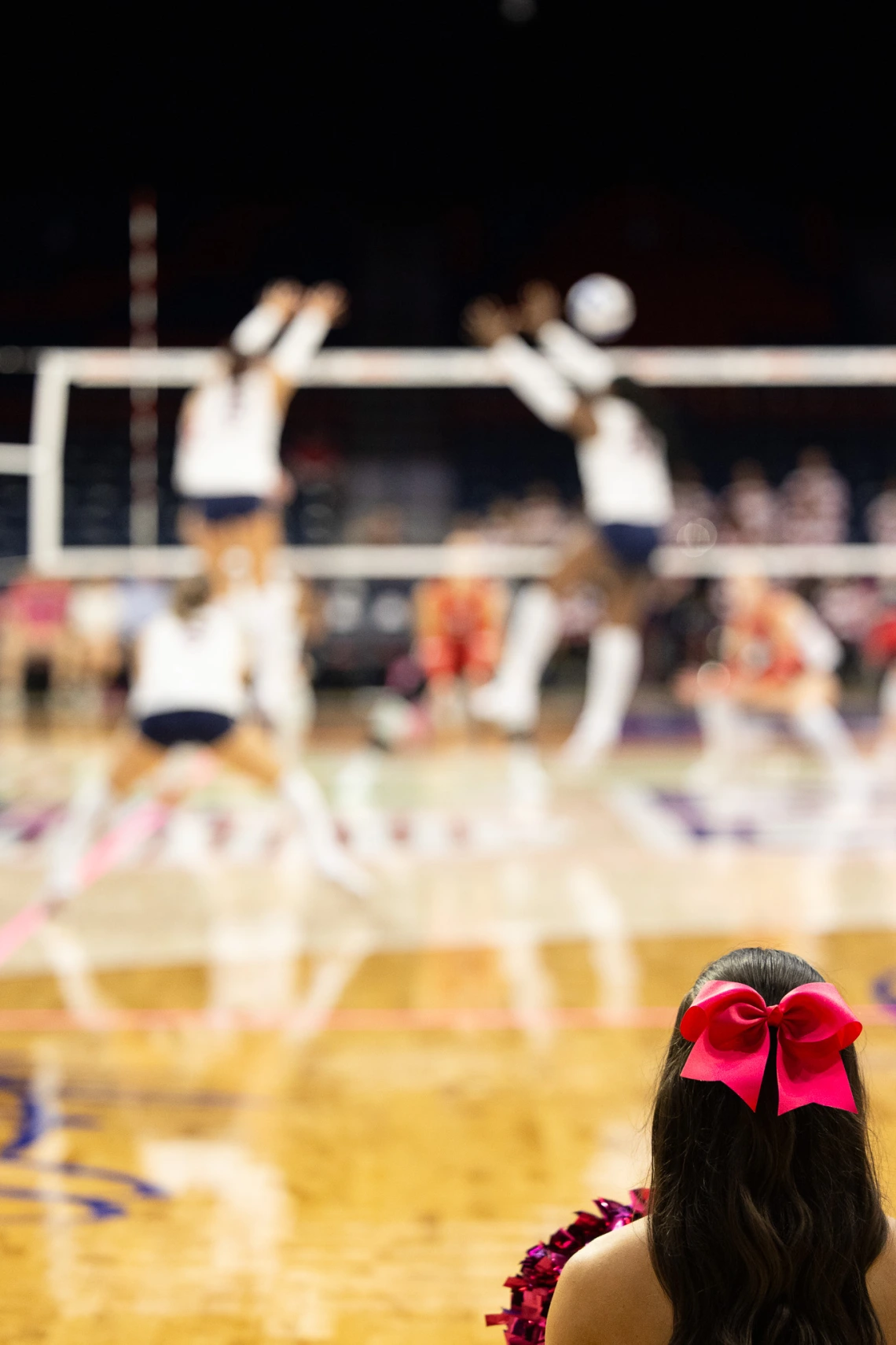 Cheerleader at UA Volleyball Game