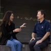 A student talks with her professor outside of the University of Arizona Mel and Enid Zuckerman College of Public Health